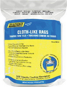 Seachoice NW-90021-100SC 90021 Cloth-Like Rags&#44; 100-ct. Bag