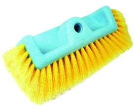 Seachoice 90574  Brush with Side Bristles, 10", Soft (Yellow Poly)