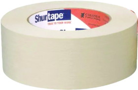 Shurtape 100743 Colonial Premium Grade, High Adhesion Masking Tape, 1" x 180', Natural