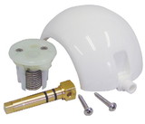 Dometic Ball/Cartridge/Shaft Kit For SeaLand, Traveler, Vacu-Flush Gravity-Discharge Toilet With Metal Pedal-White, 385318162