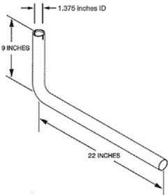 Onan 22" Tailpipe Kit For HGJAA/HGJAB, 155-3481-01