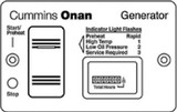 Onan 300-4943 Switch & Analog Hourmeter Panel For Diesel Generators