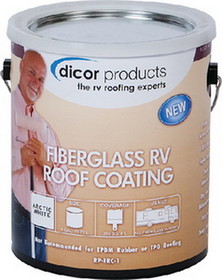 Dicor Fiberglass RV Roof Coating&#44; Gal., RP-FRC-1