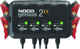 Noco GENIUS2X4 Multi-Bank Battery Charger & Maintainer, 8 Amps/4 Banks