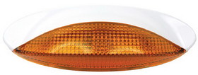 FulTyme RV LED Low Profile Oval Porch/Utility Light&#44; Yellow light/ White housing, 590-1126