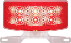 FulTyme RV 1193 LED RV Combination Tail Light&#44; Driver Side With License Bracket and Illuminator