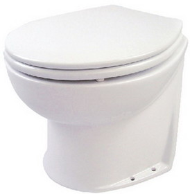 Jabsco Deluxe Back Electric Flush Toilet w/Fresh Water Rinse