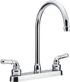 Dura Faucet DFPK330HCCP J-Spout Kitchen Faucet&#44; Chrome, DF-PK330HC-CP