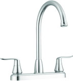 Dura Faucet DFPK330HLHSN Elegant J-Spout Kitchen Faucet, Satin Nickel
