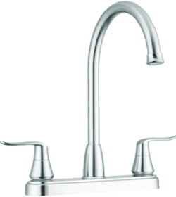 Dura Faucet DFPK330HLHSN Elegant J-Spout Kitchen Faucet, Satin Nickel
