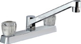 Dura Faucet DF-PK600A-CP DFPK600ACP Two-Handle Non-Metallic Kitchen Faucet, Chrome