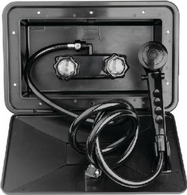 Dura Faucet DFSA170BK Exterior Shower & Box Kit&#44; Black, DF-SA170-BK