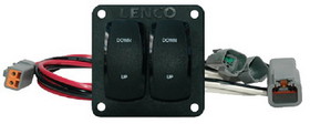 Lenco 10221211D Double Rocker Switch Panel for Dual-Actuator Trim Tabs