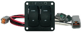 Lenco 10222-211D Double Rocker Switch Panel for Single Actuator Trim Tabs