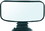 CIPA 11050 Fully Adjustable 4" x 8" Convex Suction Cup Mirror - Black, Price/EA