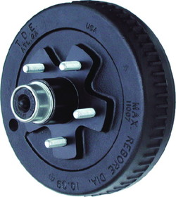 Dexter&#174; Brake Drum Hub With Bearings, Cups, Seal, Grease and 5 Studs