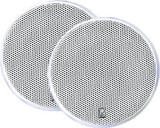 Poly-Planar MA6500W Waterproof Platinum Round Flush Mount Speakers, White (Sold as Pair)
