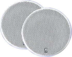 Poly-Planar MA6500W Waterproof Platinum Round Flush Mount Speakers&#44; White (Sold as Pair)