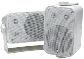 Poly-Planar MA9060 5-1/4" Waterproof 100W Box Speakers&#44; White (Sold as Pairs), MA9060W