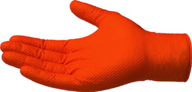 Ammex GWON48100 Heavy Duty Orange Nitrile Gloves, X-Large, 100/bx