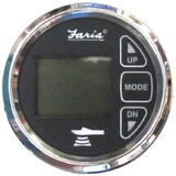 Faria In-Dash Dual Temperature Digital Depth Sounder With Transom Mounted Transducer and Temperature Sender