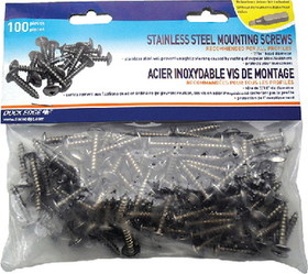 Dock Edge Stainless Steel Mounting Screws and Robertson Driver Bit (100/pk), DE1006F