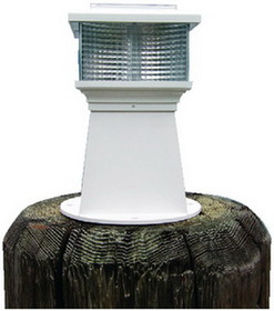 Dock Edge Solar Rechargeable Piling Light With Replaceable Battery, DE96264F
