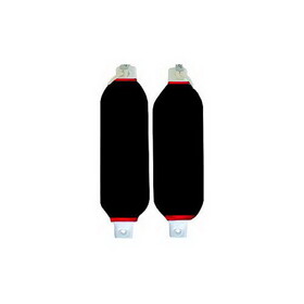 Dock Edge DE77331F Dolphin&#153; Twin Eye Fenders w/Lines & Covers, 6-1/2" x 23" White Fenders w/Black Covers, 2/pk