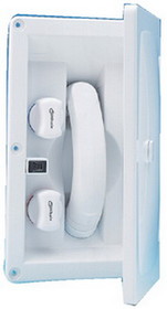 Whale Marine RT2658 White "Swim 'N' Rinse" Transom Shower w/ Hot/Cold Mixer & Cover
