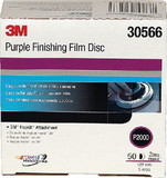 3M Hookit Purple Finishing Film Discs, 50/box