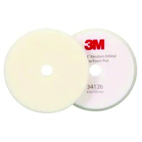 3M&#153; Marine 34126 Perfect-It&#153; Random Orbital Foam Compounding Pad, 6" Coarse, White 2 Pads/Bag