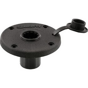 Scotty 344BK Round Flush Mount Bracket, Black, Locking