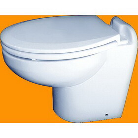 Raritan 220HF012 Marine Elegance&#153; Slant Back, Pressurized Fresh Water, Low Profile 12V Toilet, White