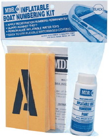 MDR MDR-782B Inflatable Boat Numbering Kit&#44; Black