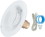 Valterra Brass Check Valve 1/2" FPT Recessed RV Water Inlet & Includes Tape&#44; Male Nipple & Hardware&#44; White&#44; Carded, A01-0176LFVP, Price/EA