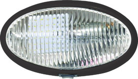 Valterra DG72408VP Oval LED Porch Light w/Switch, Black w/Clear Lens