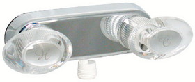 Valterra Catalina PF223341 Chrome Finish 4" RV Shower Valve Faucet with Two Clear Acrylic Lever Handles