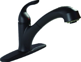 Valterra Phoenix PF231741 8" Hybrid RV Kitchen Faucet with Pullout Spout & 56" Hose, Matte Black