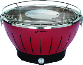 Lippert 2021106515 Odyssey&#153; Portable Charcoal Grill, Red