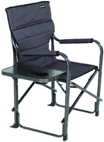 Lippert 2021123280 Scout Folding Chair w/Side Table, Dark Grey