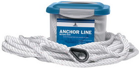 Samson Samson Pro-Set-3 Nylon Anchor Line, White With Red and Green Tracers