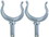 Perko 1262DP0CHR Ribbed Rowlock Horns, Chrome Plated, Pair, Price/Pack