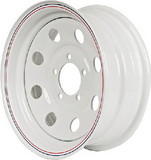 Loadstar Modular Steel Wheel (Rim) 13x4.5 (5-4.5) White With Stripe, 20252
