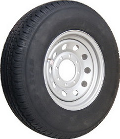 Loadstar 34947 Tire and Wheel (Rim) Assembly KR35&#44; ST235/80R16 8 Hole E Ply&#44; Morton Silver&#44; Modular