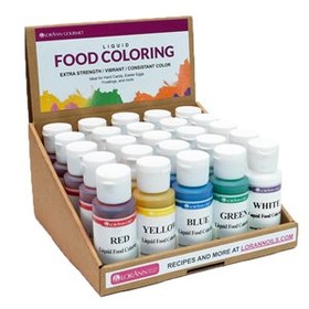 LorAnn Oils 4080-0000 Liquid Food Color Display, Primary Colors
