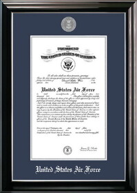 Campus Images AFCCL002 Patriot Frames Air Force 10x14 Certificate Classic Black Frame with Silver Medallion