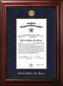 Campus Images Patriot Frames Air Force 10x14 Certificate Executive Frame with Gold Medallion with Mahogany Filet