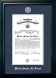 Campus Images AFCS002 Air Force Commission Frame Silver Medallion