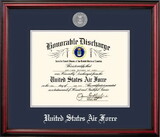 Campus Images AFDPT002 Patriot Frames Air Force 8.5x11 Discharge Petite Frame with Silver Medallion