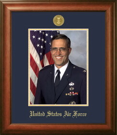 Campus Images AFPSW002 Patriot Frames Air Force 8x10 Portrait Walnut Frame Gold Medallion